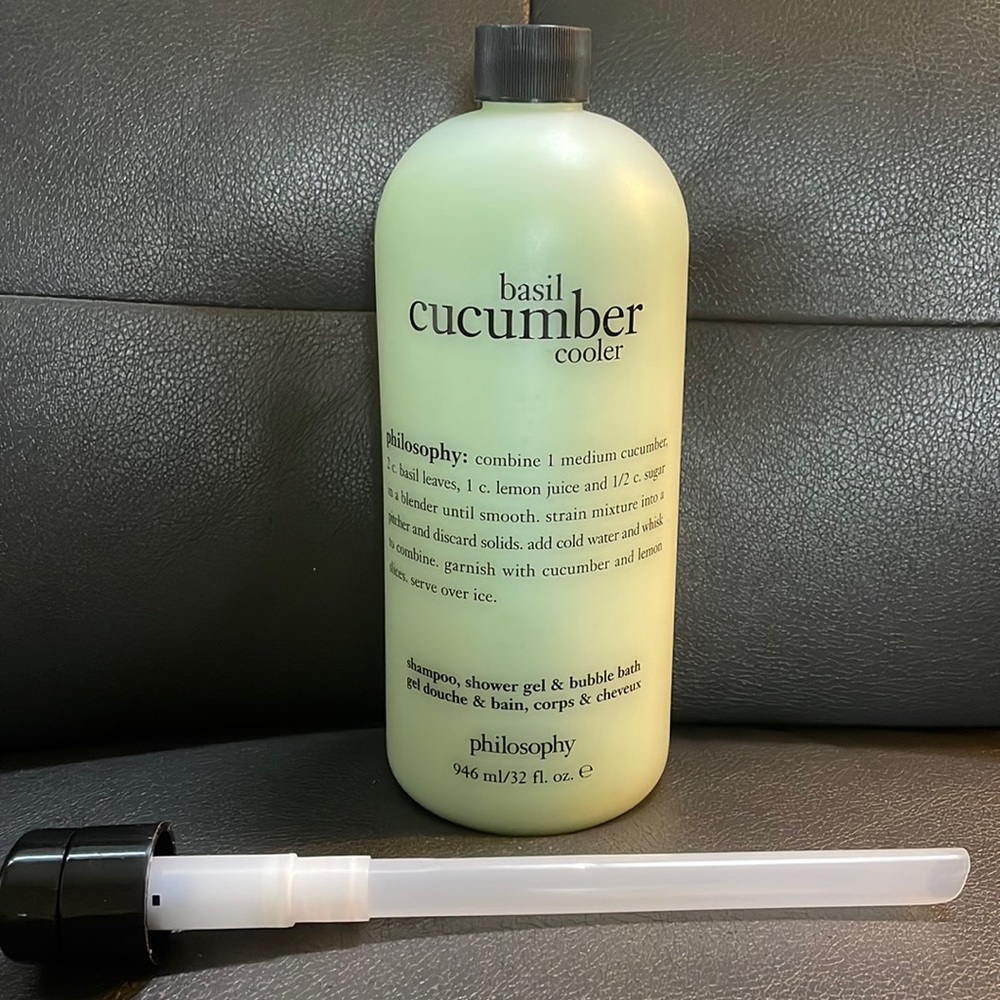 NEW Philosophy 32 oz sealed Basil Cucumber Cooler shampoo, shower & bubble bath